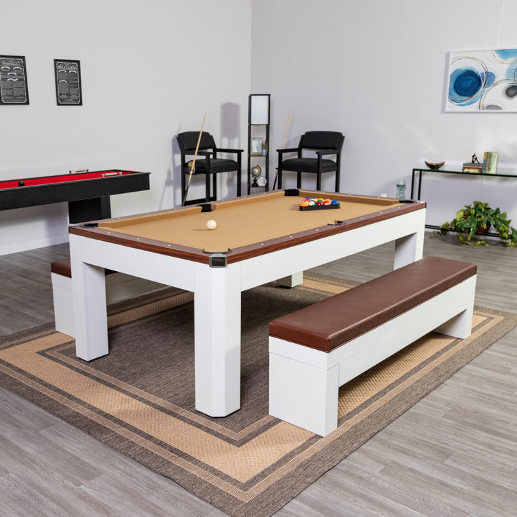 Newport 7-ft Pool Table Combo Set with Benches