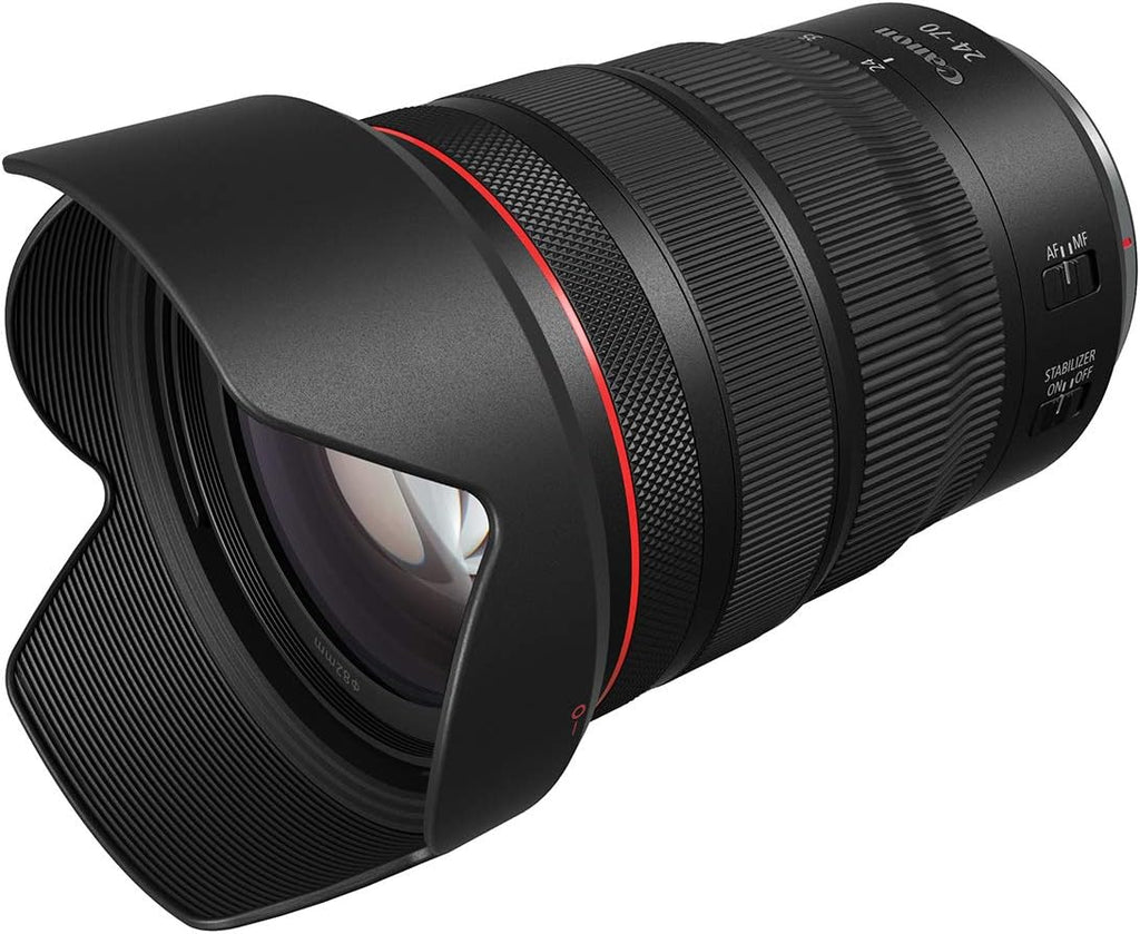 Canon EOS R5 Kit RF24-105mm f/4L IS USM +Canon RF 24-70mm F2.8 L is USM Lens, Black
