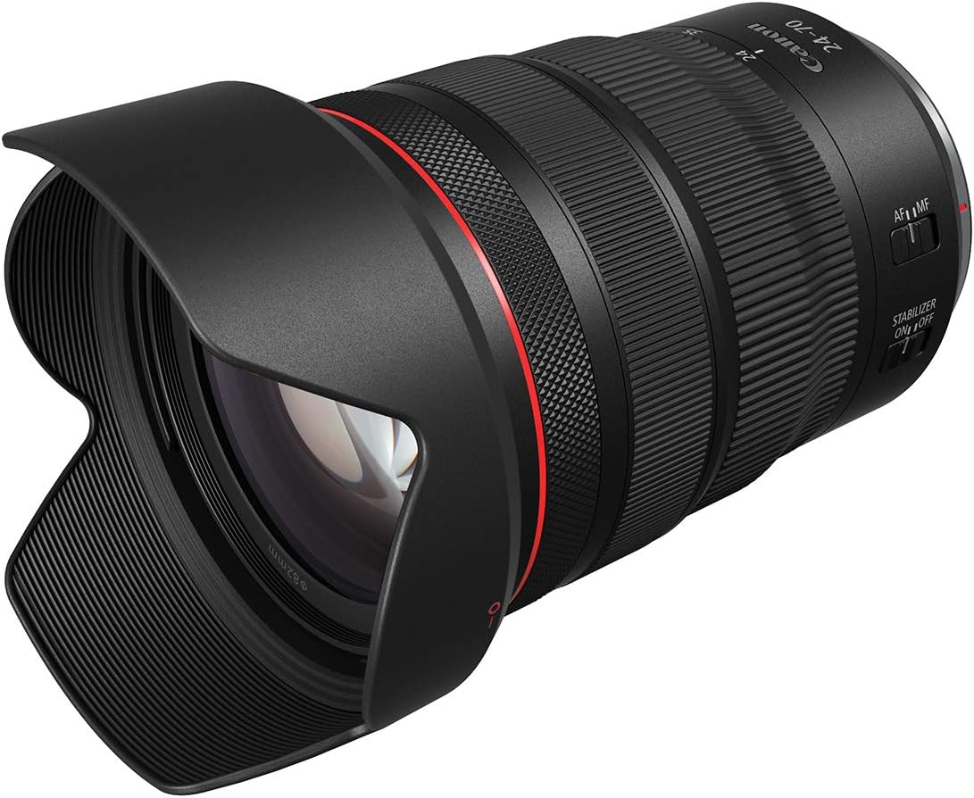 Canon EOS R5 Kit RF24-105mm f/4L IS USM +Canon RF 24-70mm F2.8 L is USM Lens, Black