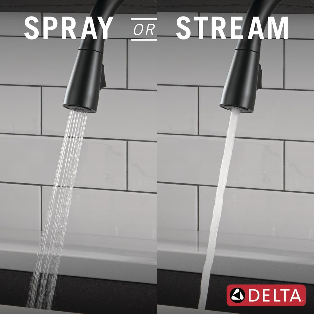 Delta Essa Touchless Kitchen Faucet with Touch Technology, Brushed Nickel Kitchen Sink Faucet with Pull Down Sprayer, Single Hole, Arctic Stainless 9113TL-AR-DST