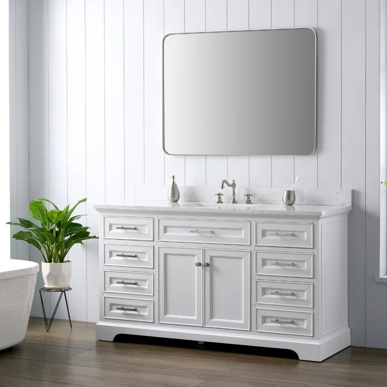 Annaline 60'' Single Bathroom Vanity with Engineered Stone Top