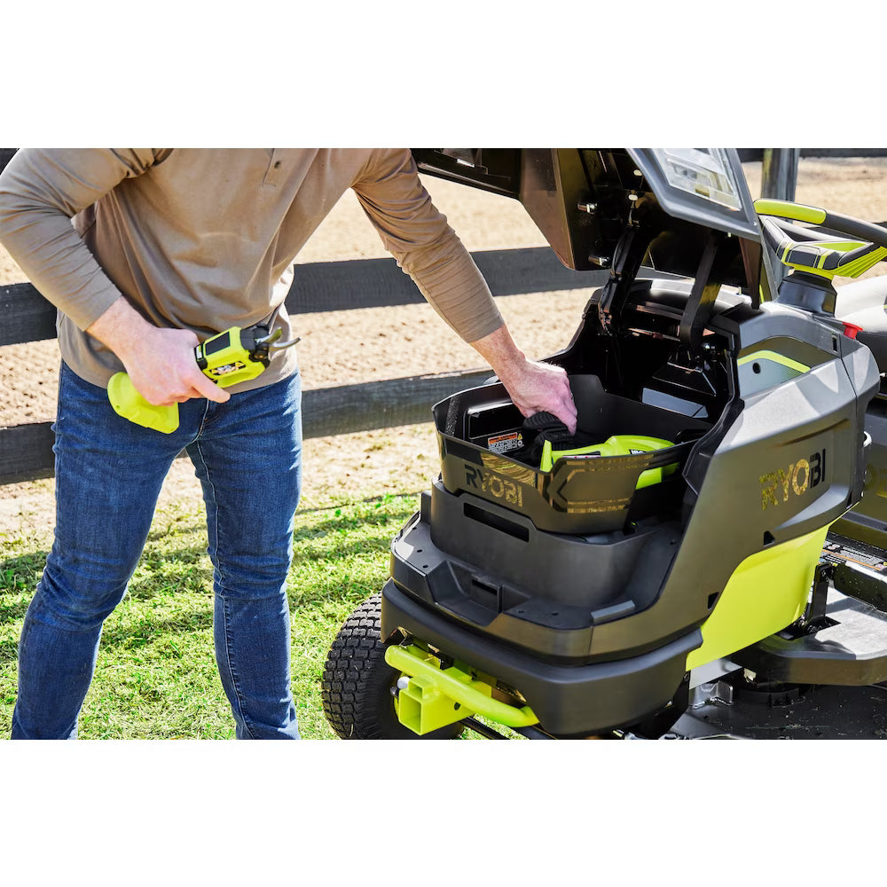 80V HP Brushless 42 in. Battery Electric Cordless Riding Lawn Tractor with (3) 80V 10Ah Batteries and Charger