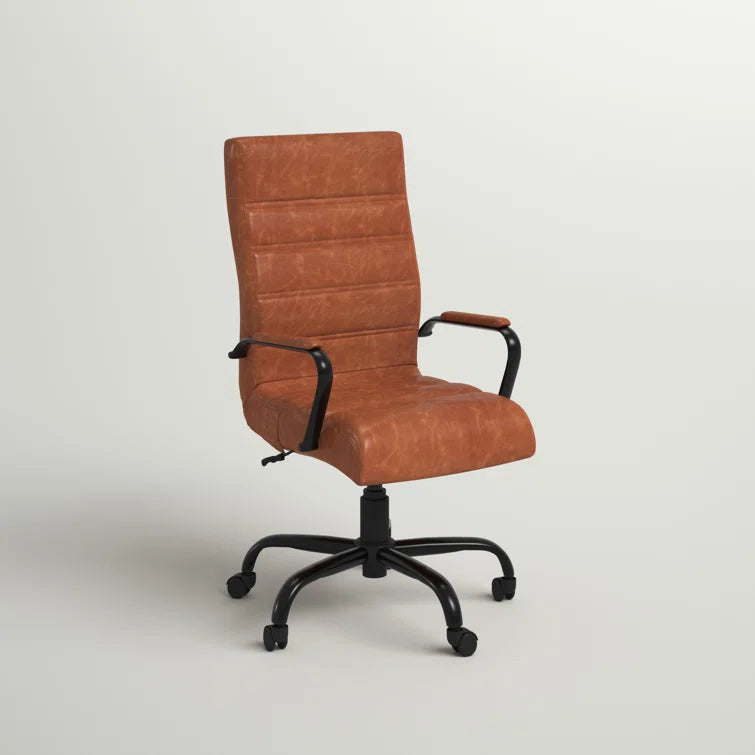 High Back Executive Swivel Office Chair with Metal Frame and Arms