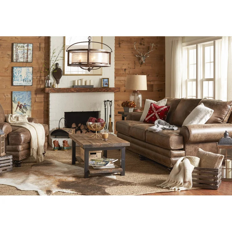 Rundell 3 - Piece Solid Wood Top Living Room Table Set