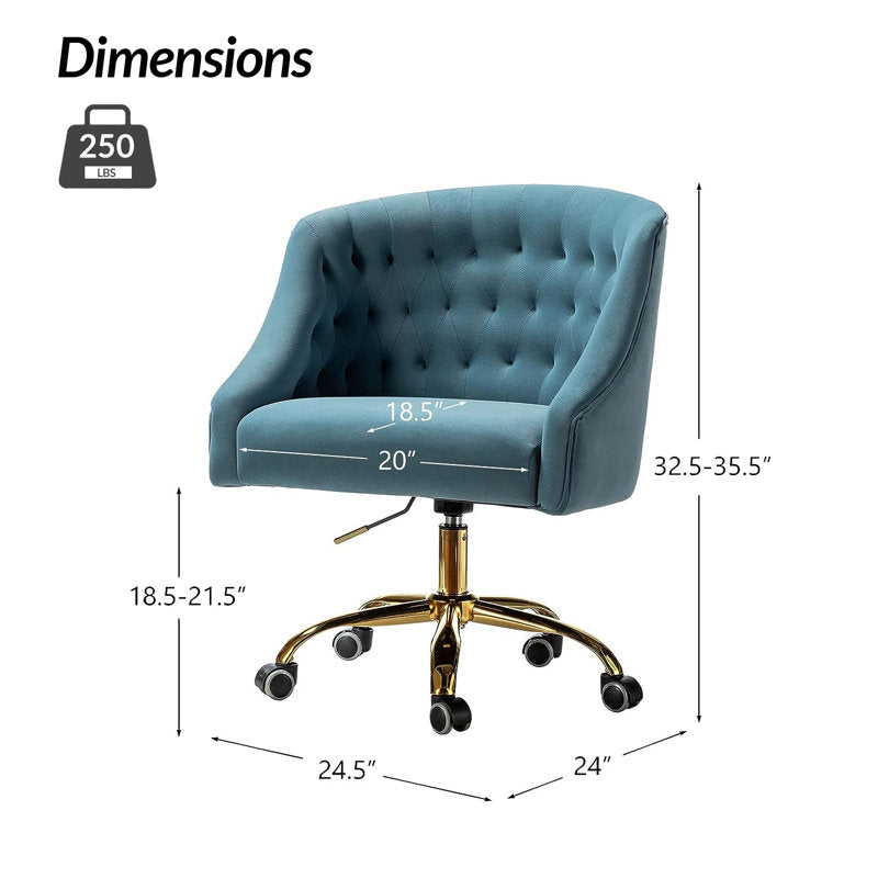 Louise Velvet Hand-Curated Task Chair