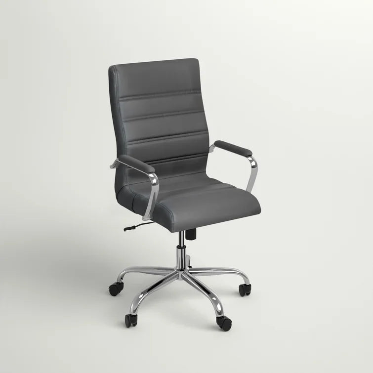 High Back Executive Swivel Office Chair with Metal Frame and Arms