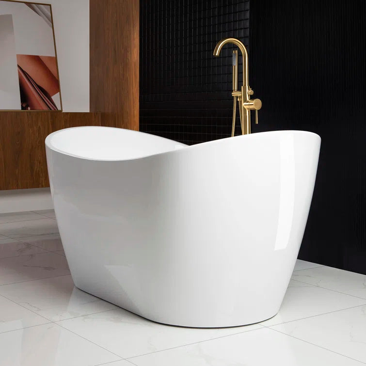 59" x 29" Freestanding Soaking Acrylic Bathtub