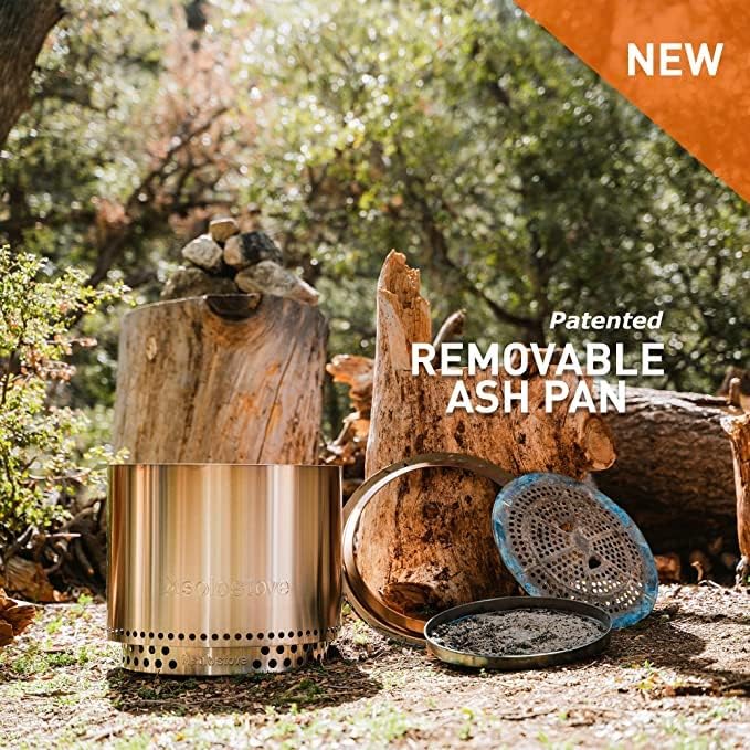 Solo Stove Bonfire 2.0 with Stand, 19.5 Inch Smokeless Fire Pit with Removable Ash Pan - Portable Outdoor Fire Pit - Stainless Steel Wood Burning Fireplace, Ideal for 4-6 People, 21.75 lbs, Water