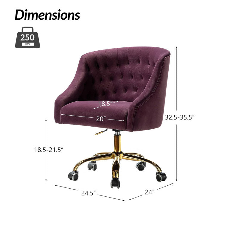 Louise Velvet Hand-Curated Task Chair