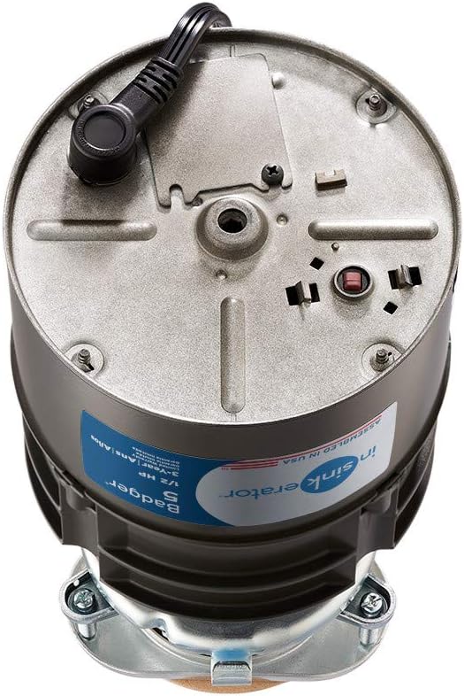 InSinkErator Badger 5 Garbage Disposal with Power Cord 1/2 HP Continuous Feed Food Waste Disposer + InSinkErator BOOST Injection System with Septic Guard Solution, Septic System Maintenance, BST-SG