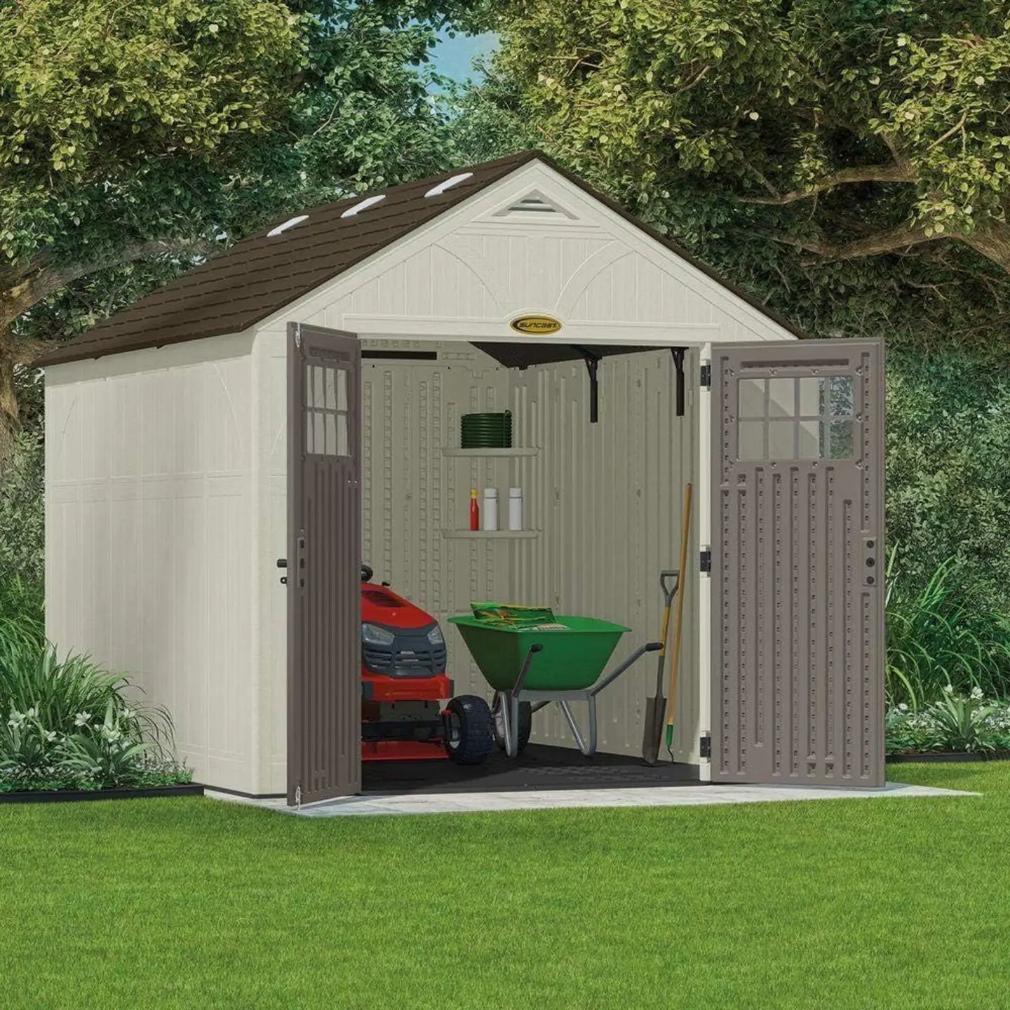 Suncast Tremont 8 ft. W x 7 ft. D Resin Storage Shed