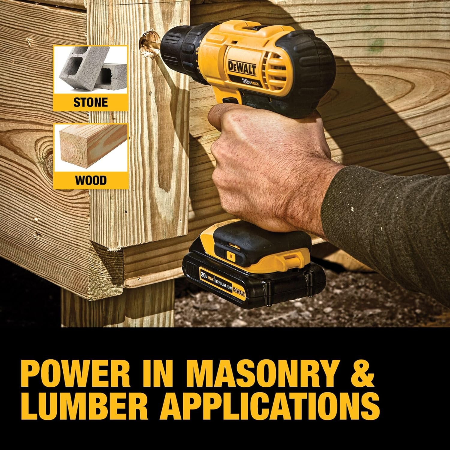 Dewalt DCD771C2 20V MAX Cordless Lithium-Ion 1/2 inch Compact Drill Driver Kit and 4-1/2” grinder (Tool Only)