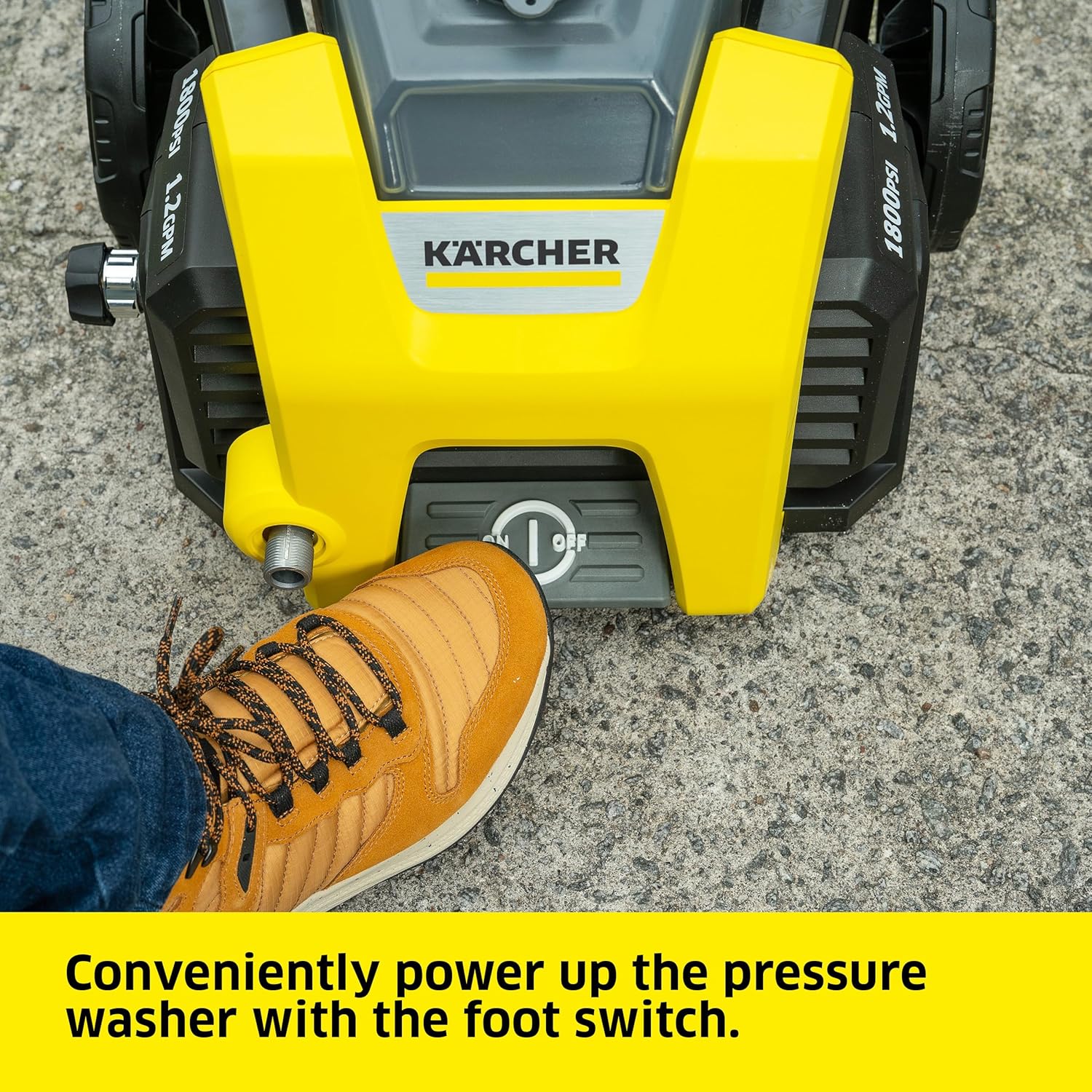 Electric Karcher Pressure Washer K1700, Max 2125 PSI, 3 Spray Nozzles, Detergent Tank, For Cars, Driveways, Siding, Patios, 1.46 max. GPM