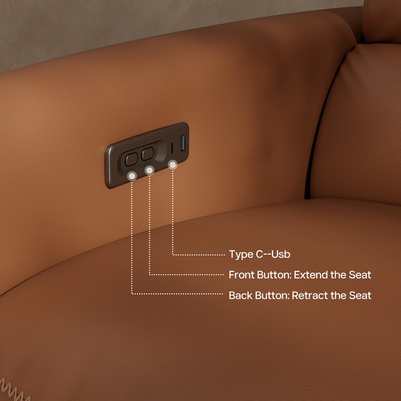 AeroStretch 3 Seater Power Zero Wall Recliner Sofa with Drop Down Table Tray