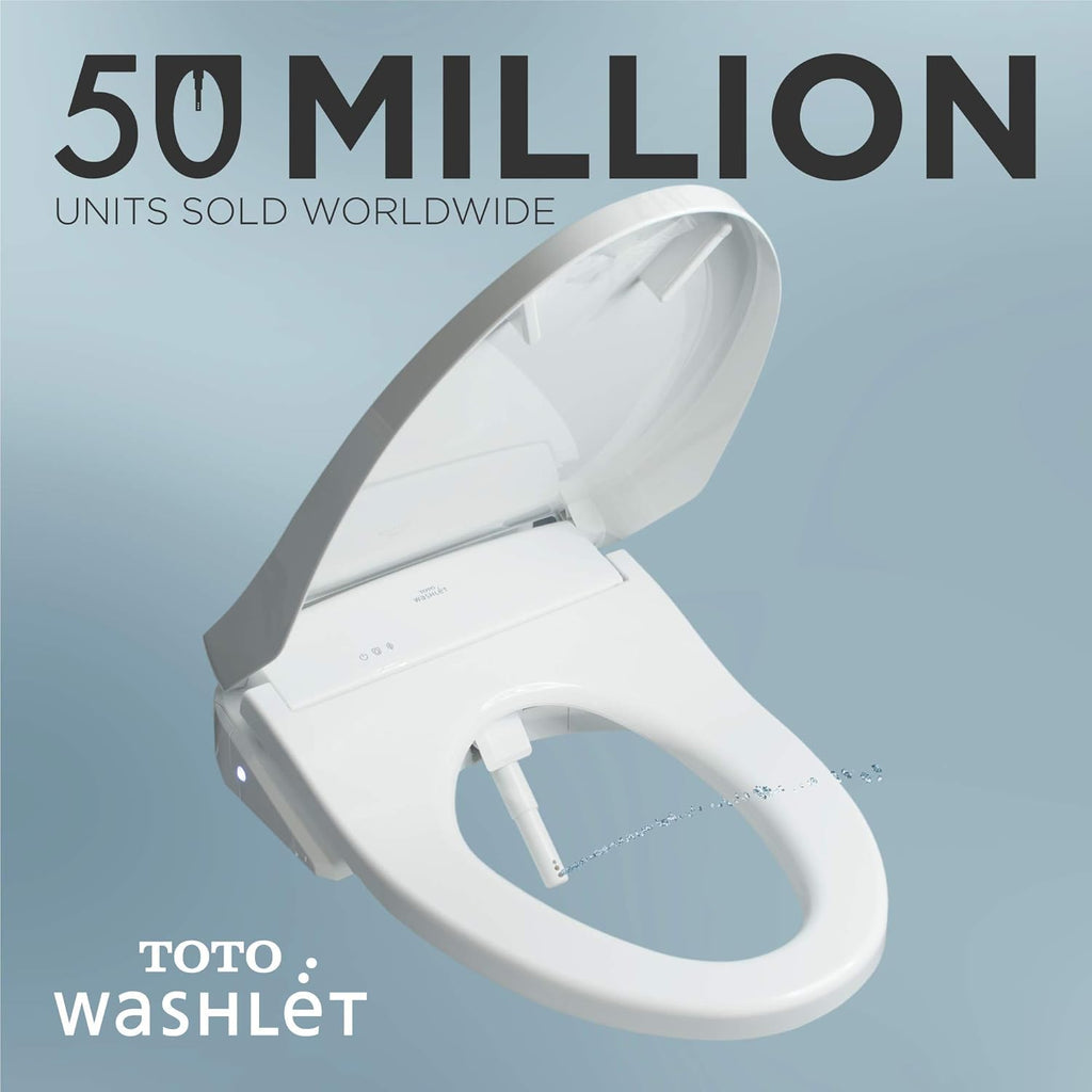 TOTO SW3084#12 WASHLET C5 Electronic Bidet Toilet Seat with PREMIST and EWATER+ Wand Cleaning, Elongated, Plastic, Sedona Beige