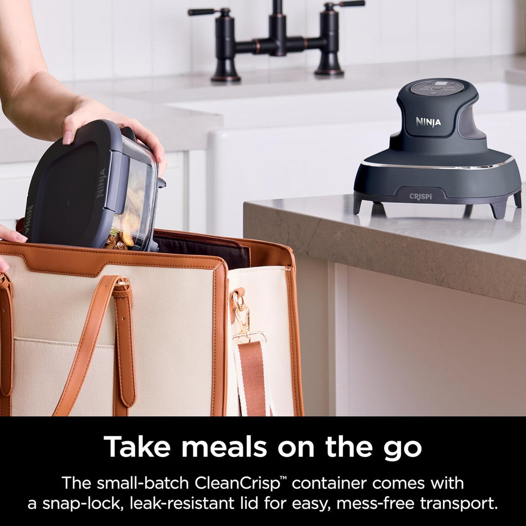 Ninja Air Fryer, 2.5 QT Crispi System + 4 Containers with Storage Lids, Air Fryer, Microwave, Freezer & Dishwasher Safe, Non Toxic Portable Cooking System, Compatible with Ninja FN100 Crispi Series