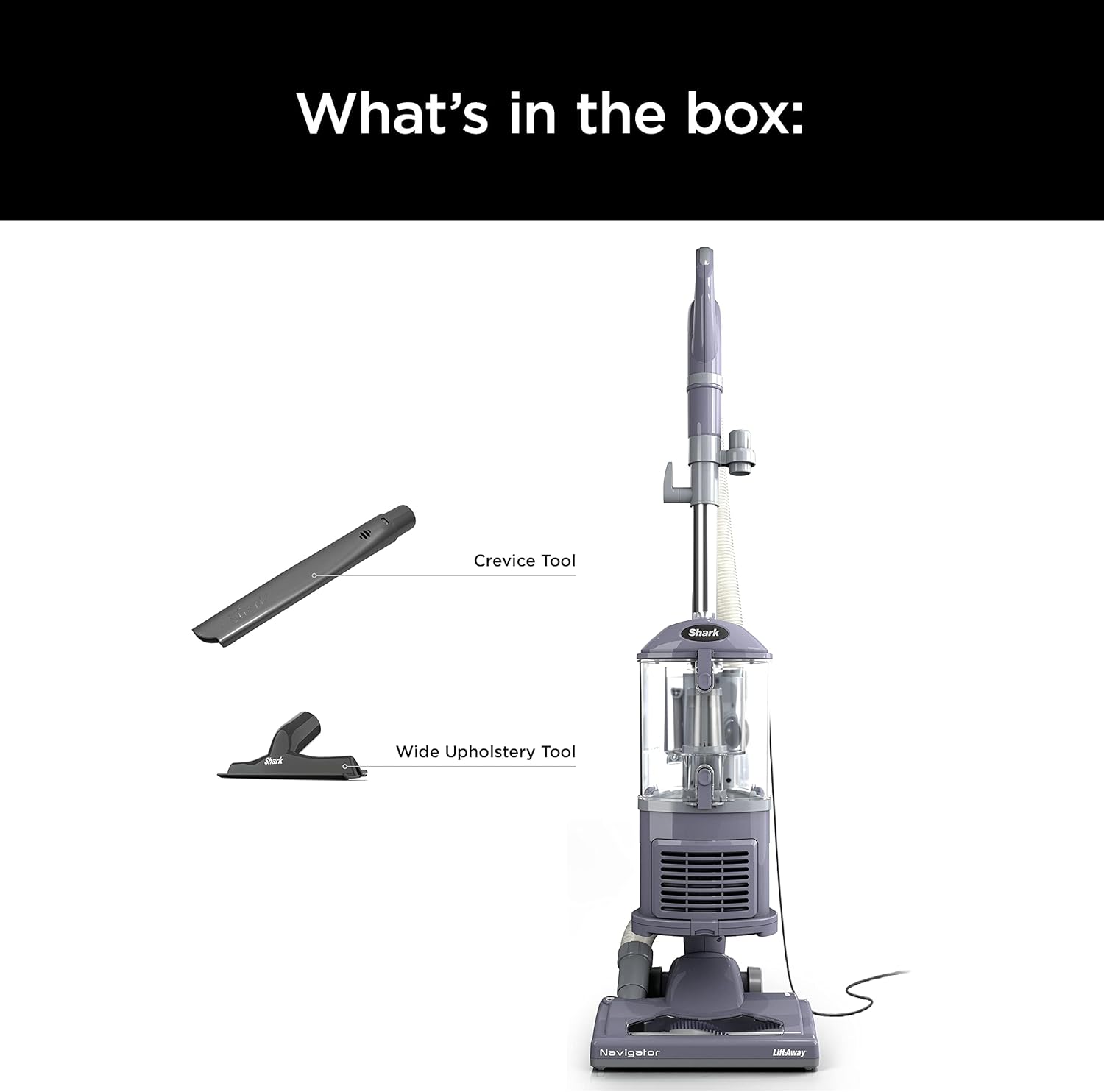 Shark Upright Vacuum, Navigator Lift-Away with Swivel Steering, HEPA Filter, XL Dust Cup, Pet Power, Dusting Brush, and Crevice Tool, Perfect for Pet Hair, White/Silver, NV356E