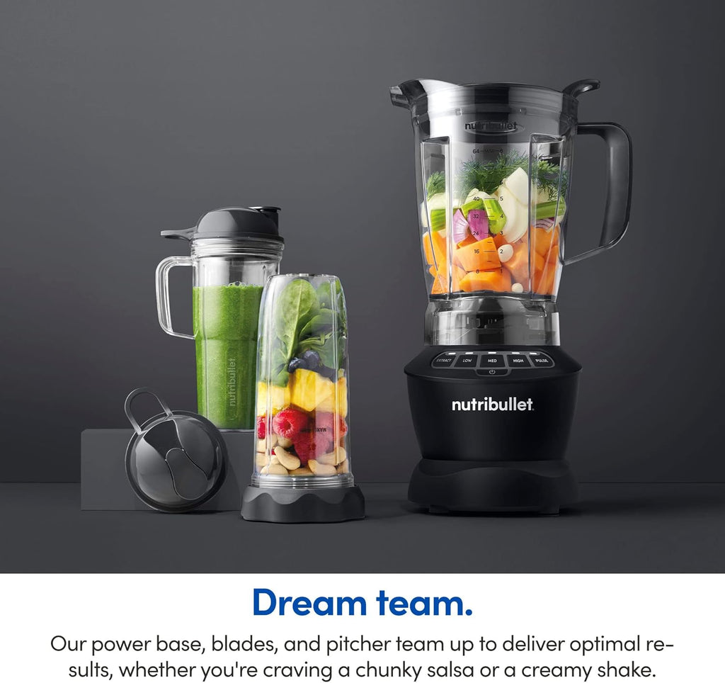 NutriBullet ZNBF30500Z Blender Combo 1200 Watt, 1200W, Dark Gray