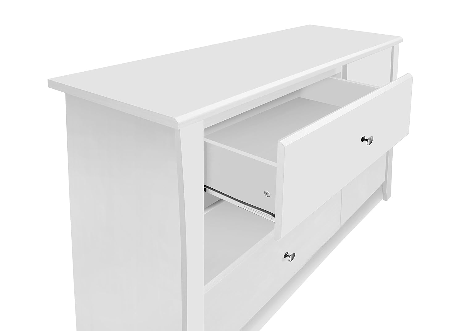 Storkcraft Crescent 6 Drawer Double Dresser (Pebble Gray) – GREENGUARD Gold Certified, For Nursery, Dresser, Kids Nursery Organizer, Chest of Drawers