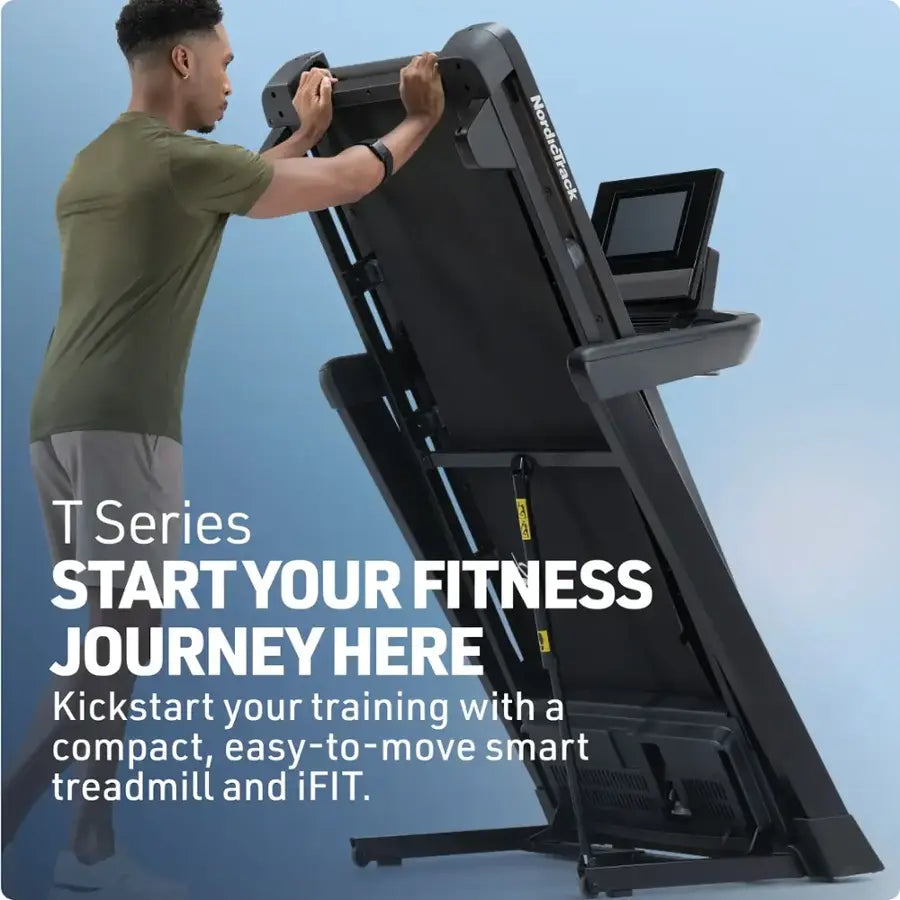 NordicTrack T 6.5 S; Treadmill for Running and Walking with 5” Display and SpaceSaver Design - Black