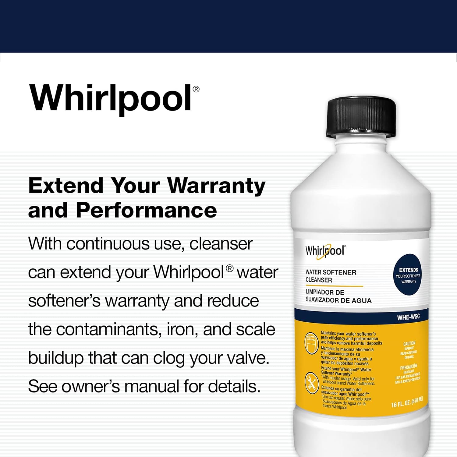 Whirlpool Hybrid Water Softener & Whole House Filtration System (WHESFC) | NSF Certified | Salt-Saving Tech | Removes Chlorine, Hard Water, and Contaminants