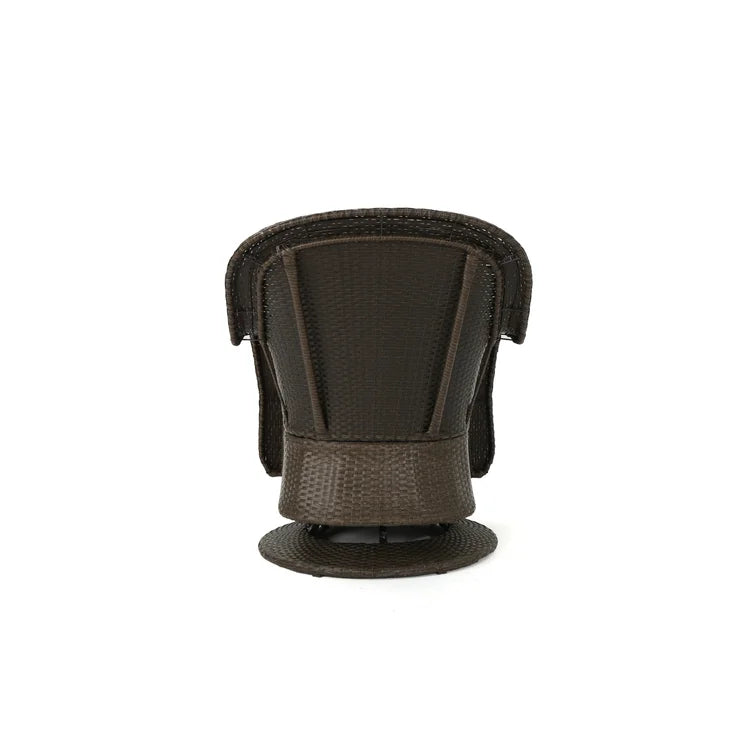 Beom Modern Outdoor Wicker Swivel Patio Chair with Cushions