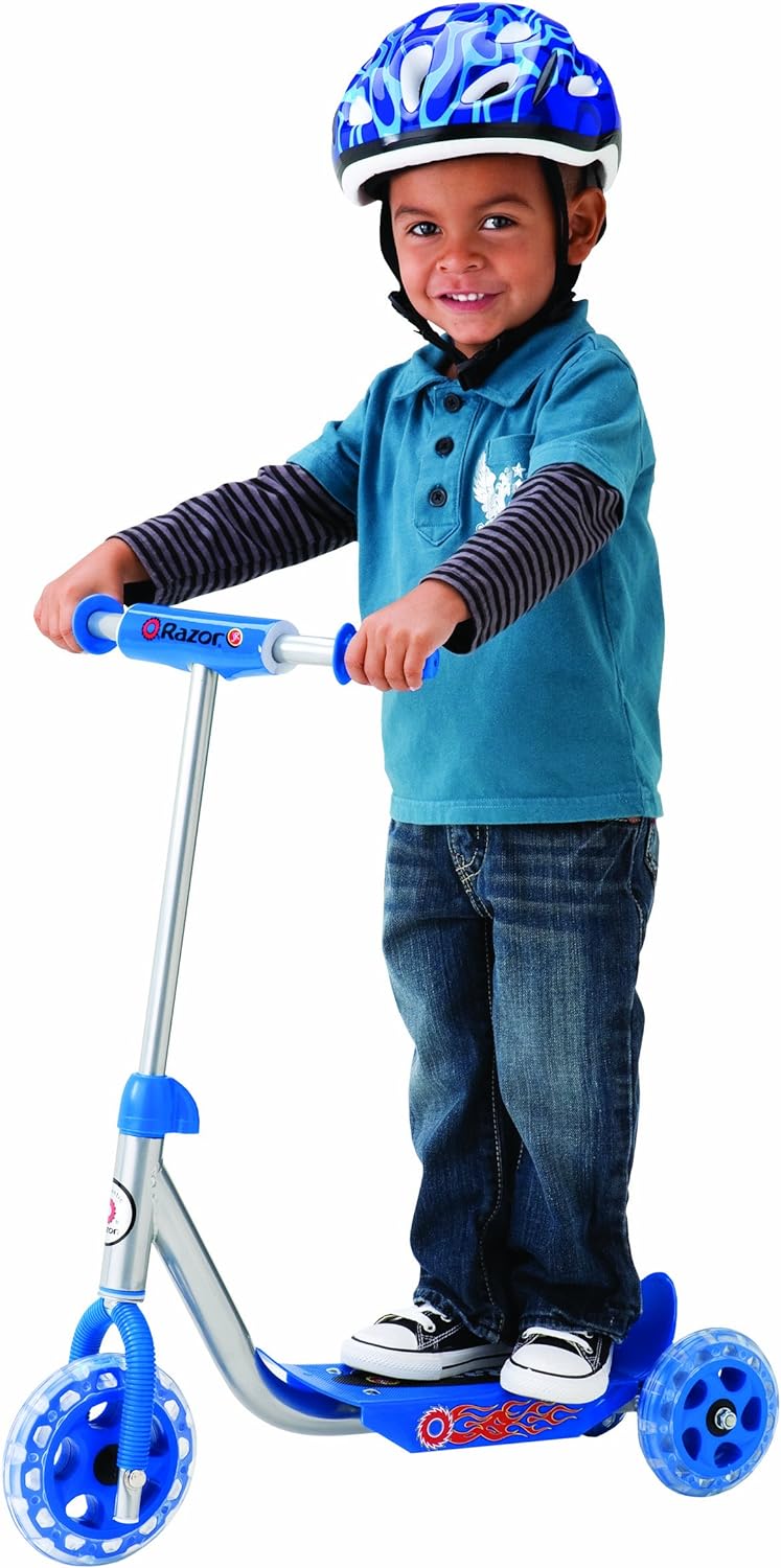 Razor A5 Lux Kick Scooter for Kids Ages 8+ - 8" Urethane Wheels, Anodized Finish Featuring Bold Colors and Graphics, for Riders up to 220 lbs