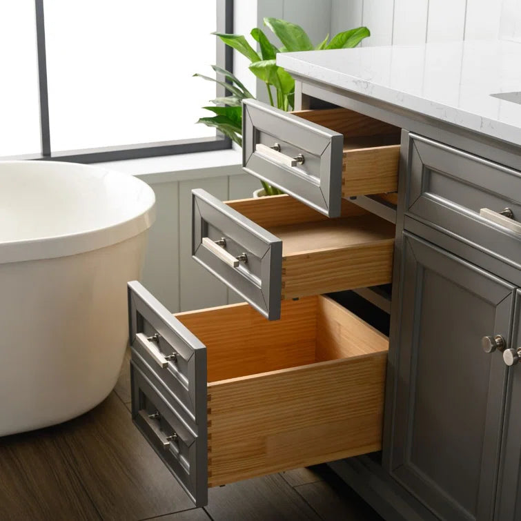 Annaline 60'' Single Bathroom Vanity with Engineered Stone Top