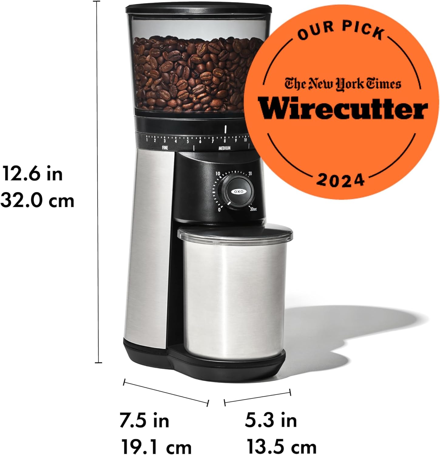 OXO Brew Conical Burr Coffee Grinder, Matte Black + OXO Brew Rapid Brewer Bundle
