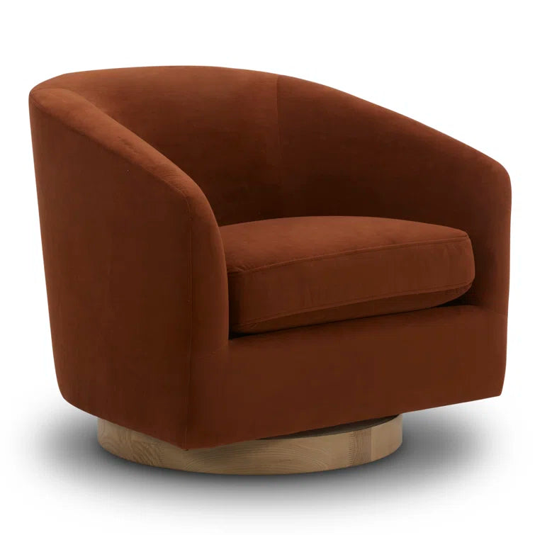 Bennett Upholstered Swivel Barrel Chair