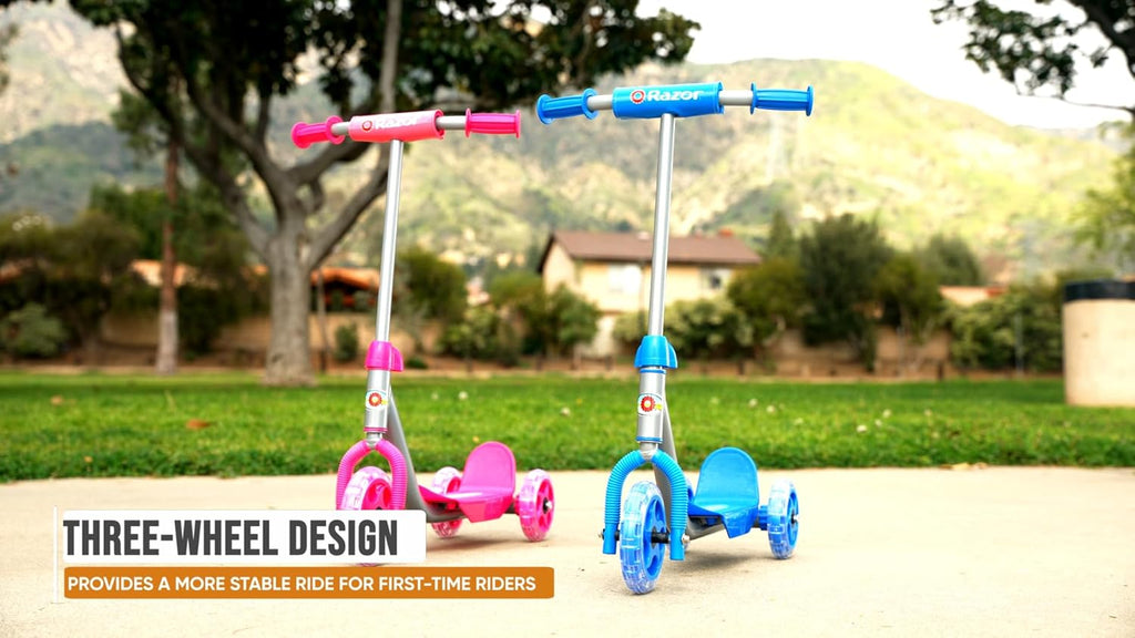 Razor A5 Lux Kick Scooter for Kids Ages 8+ - 8" Urethane Wheels, Anodized Finish Featuring Bold Colors and Graphics, for Riders up to 220 lbs