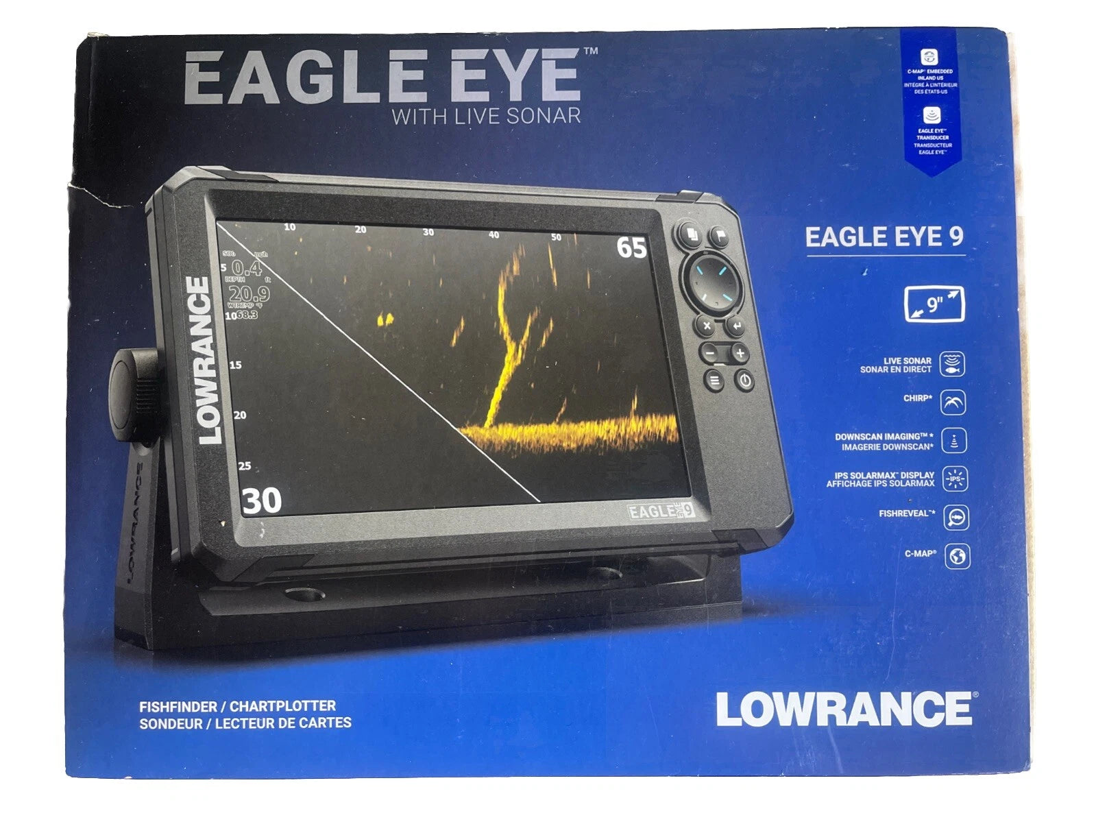 Lowrance Eagle Eye™ 9 Live Fishfinder Combo w/Transducer & C-MAP® Inland Charts