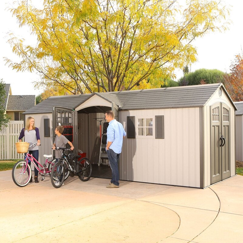 20 ft. x 8 ft. Garden Building Plastic Shed