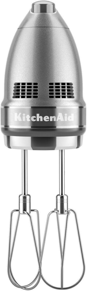 KitchenAid 9-Speed Hand Mixer with Turbo Beater II Accessories and 5 Cup Food Chopper - White