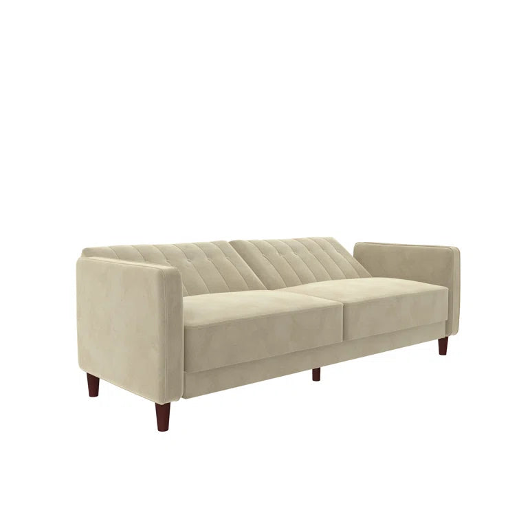 Perdue 81.5" Velvet Square Arm Convertible Sofa