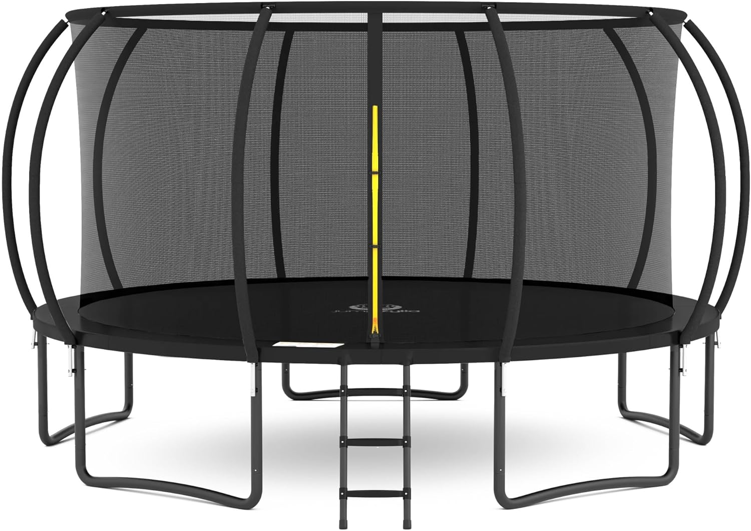 JUMPZYLLA Trampoline Outdoor 8FT 10FT 12FT 14FT 15FT 16FT with Enclosure and Ladder, ASTM Approved Recreational Trampoline for Kids and Adults, Anti-Rust Coated Frame