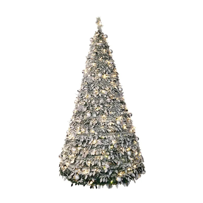 Foldable Christmas tree with ice and snow decoration