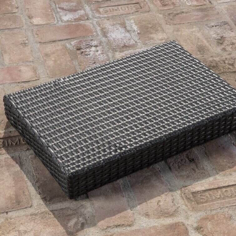 All Weather Wicker Chaise Lounge Set with Table