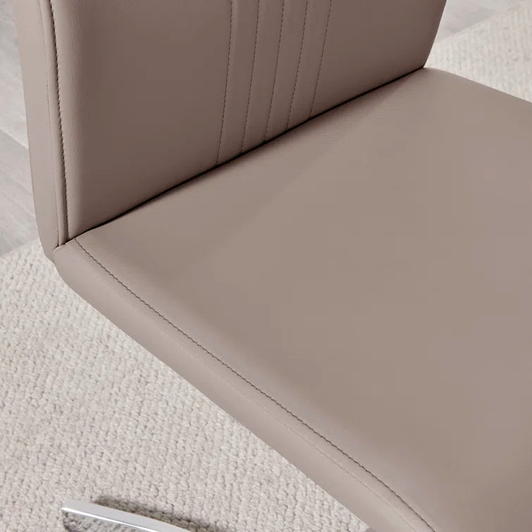 Wilhelm Faux Leather Chrome Feet 'Z' Leg Dining Chairs Modern Design