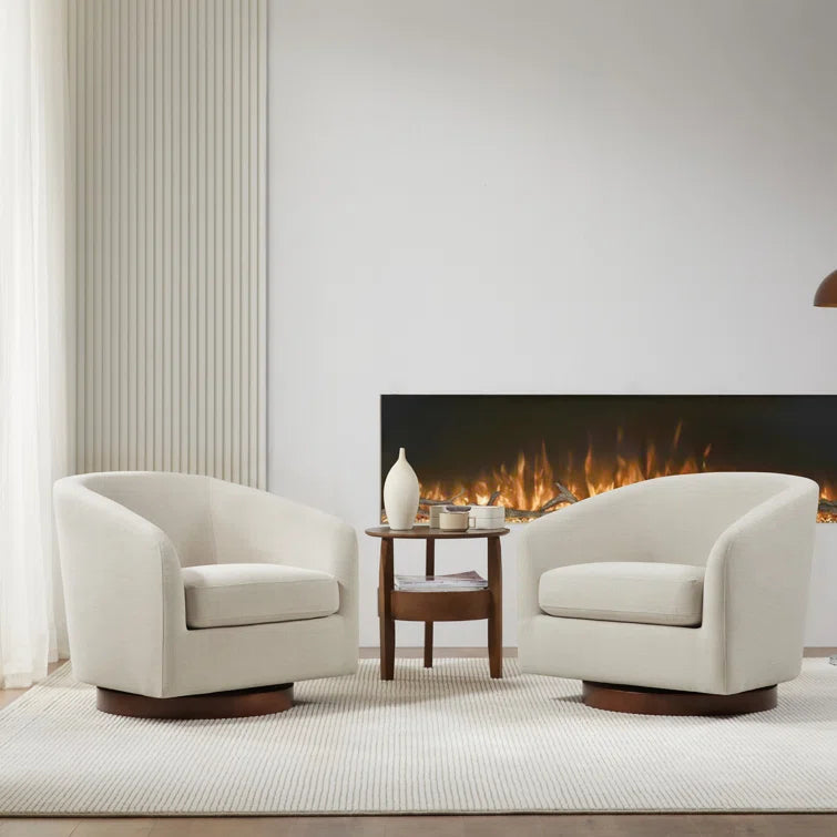 Bennett Upholstered Swivel Barrel Chair