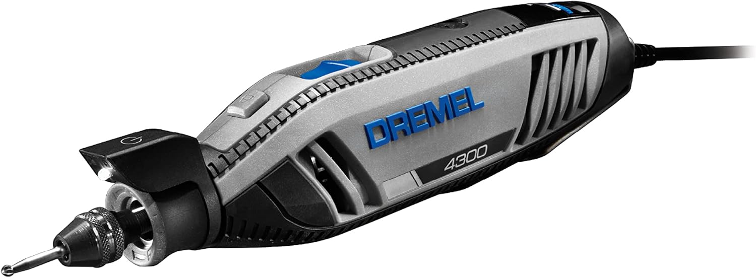 Dremel 4300-9/64 Versatile Rotary Tool Kit with Flex Shaft - 9 Attachments & 64 Accessories - Ideal for Engraving, Etching, Sanding, and Polishing