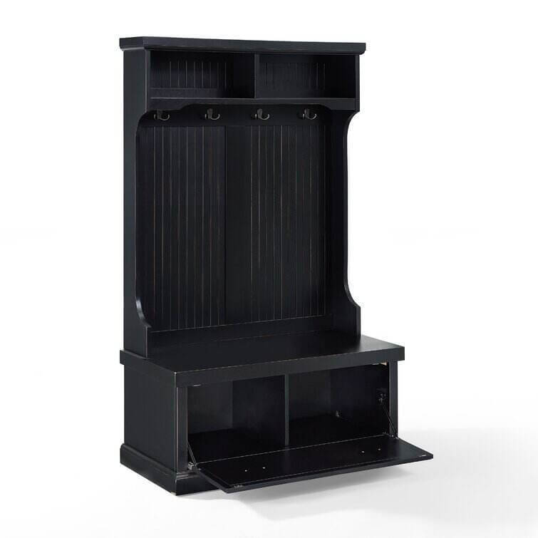 Carmel 40'' Wide Hall Tree with Bench and Shoe Storages