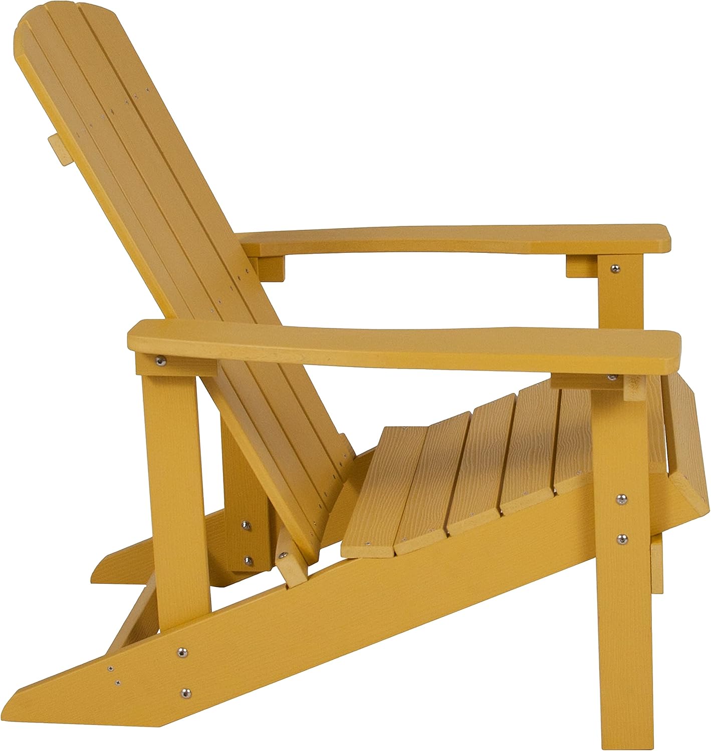 Flash Furniture Charlestown Commercial Grade Indoor/Outdoor Adirondack Chair, Weather Resistant Durable Poly Resin Deck and Patio Seating, Green