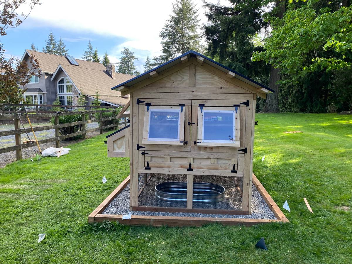 Walk-In Cedar Chicken Coop 6’ Wide – Handcrafted Douglas Fir Frame | Built On Site