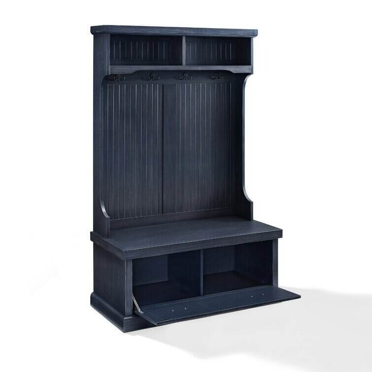 Carmel 40'' Wide Hall Tree with Bench and Shoe Storages