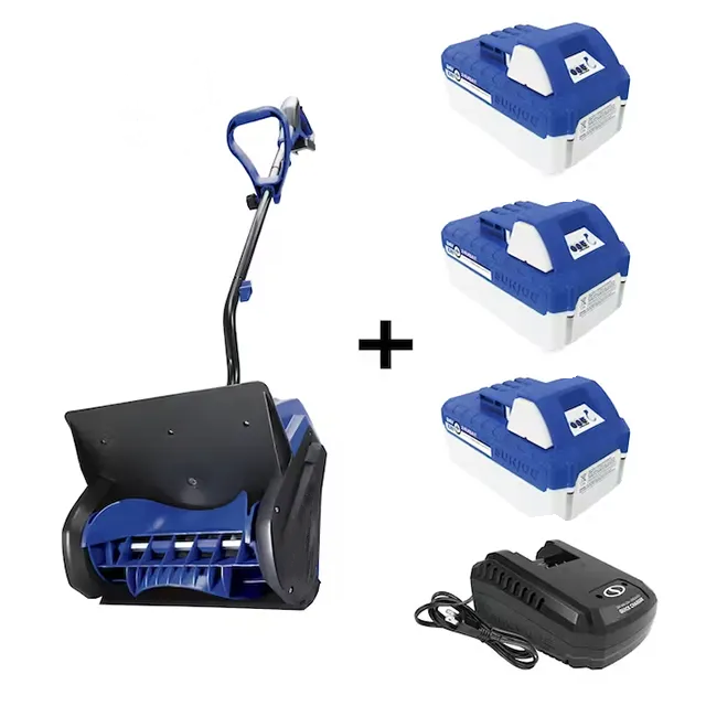 24V Cordless Rechargeable 11" Snow Thrower & Cover
