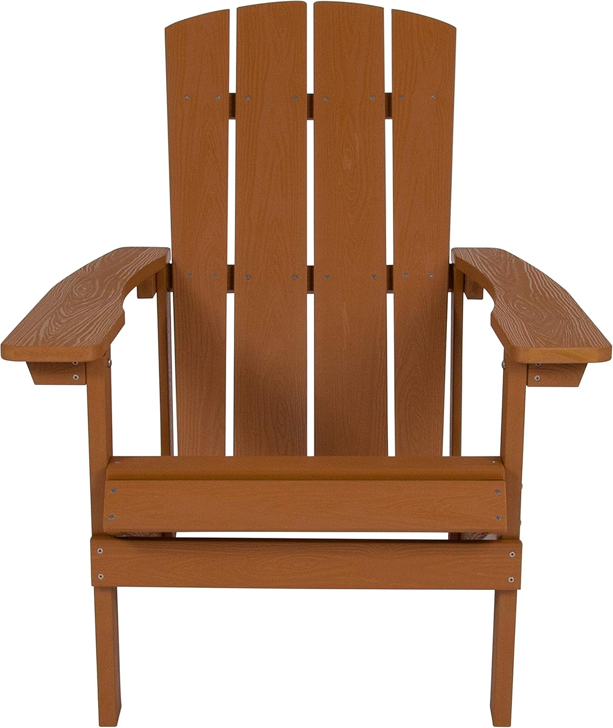 Flash Furniture Charlestown Commercial Grade Indoor/Outdoor Adirondack Chair, Weather Resistant Durable Poly Resin Deck and Patio Seating, Green