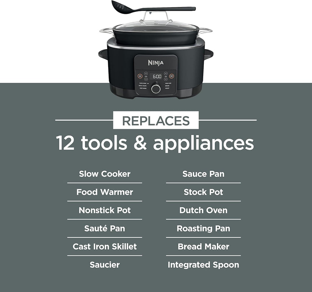 Ninja MC1101 Foodi Everyday Possible Cooker Pro, 8-in-1 Versatility, 6.5 QT, One-Pot Cooking, Replaces 10 Cooking Tools, Faster Cooking, Family-Sized Capacity, Adjustable Temp Control, Midnight Blue
