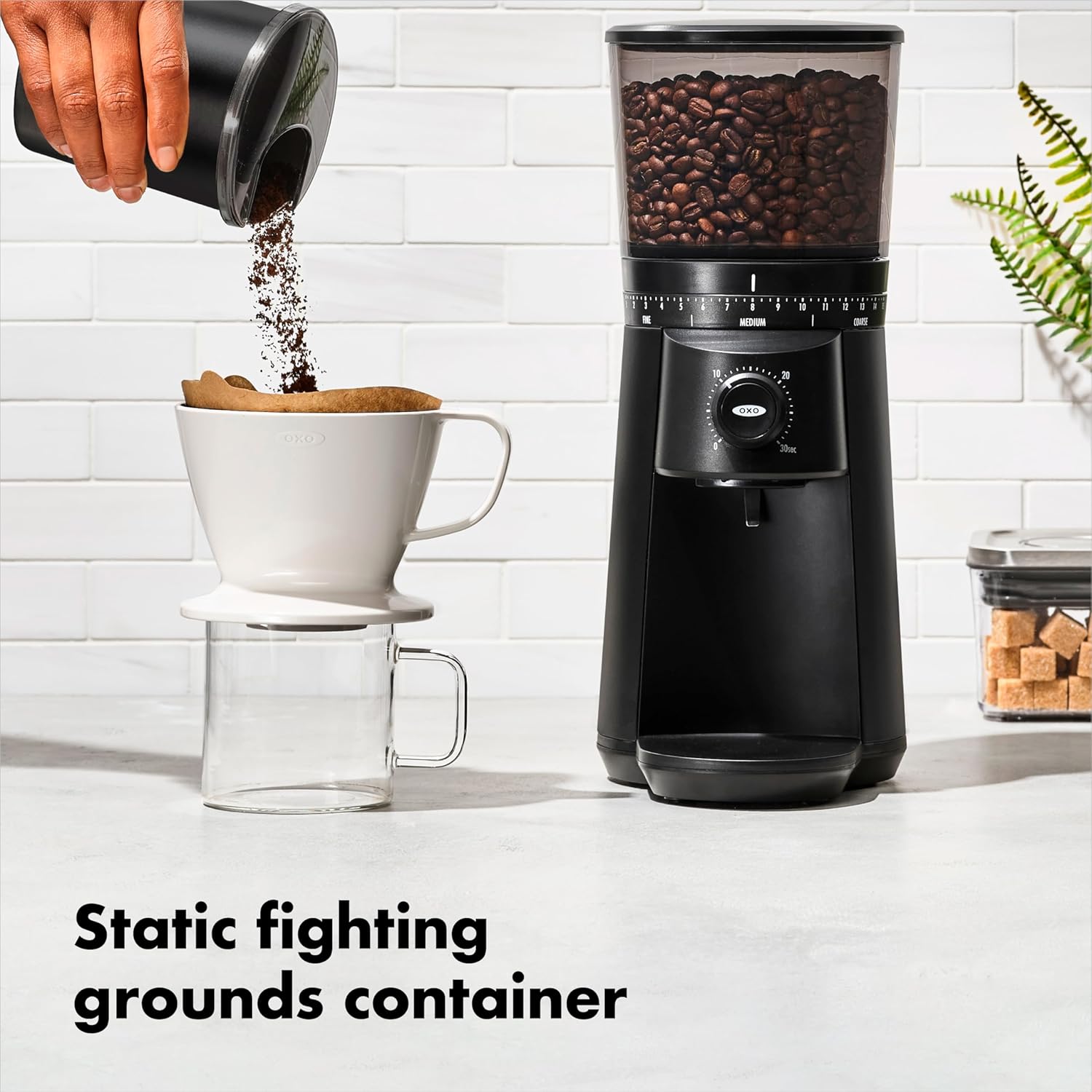 OXO Brew Conical Burr Coffee Grinder, Matte Black + OXO Brew Rapid Brewer Bundle