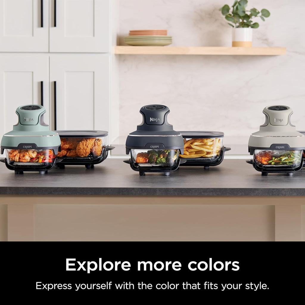 Ninja Air Fryer, 2.5 QT Crispi System + 4 Containers with Storage Lids, Air Fryer, Microwave, Freezer & Dishwasher Safe, Non Toxic Portable Cooking System, Compatible with Ninja FN100 Crispi Series